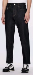 Armani Exchange J24 Tapered Selvedge Denim Jeans Men's 36x30 Blue NEW - Picture 1 of 13
