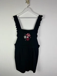 Hot Top Strampler Pullover Shortall Junior Große L schwarz Rüschen Pilz Marienkäfer - Bild 1 von 4