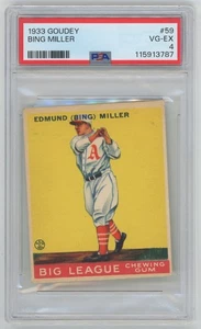 1933 Goudey 59 Miller PSA 4 713477  - Picture 1 of 2