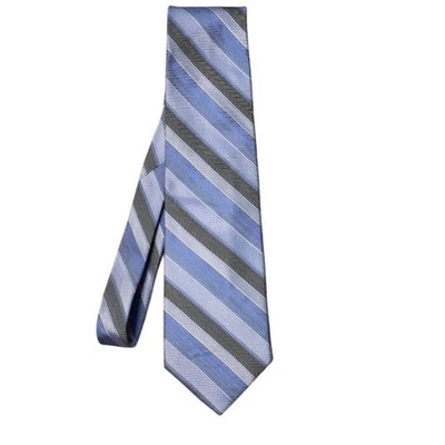 BRUNO PIATTELLI 100% pure silk tie 60" Blue Gray 4" wide Foto 1 de 4