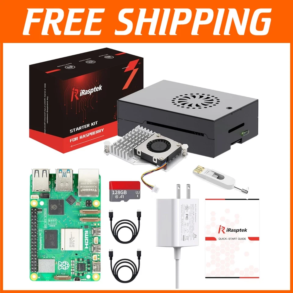 High-Performance Raspberry Pi 5 Starter Kit - 8GB RAM & Ultra-Fast Processing - Image 1 of 4