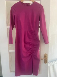 Boden Kleid Bodycon Fit seitlich gerafft Jersey himbeerrosa Größe 10 - Bild 1 von 7