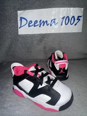 Toddler Air Jordan 6 Retro Low Athletic Shoes ‘Fierce Pink' DV3529 061 - Size 6C - Image 1 of 4
