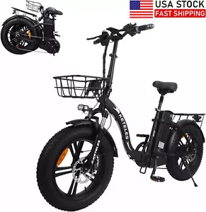 1000W Ebike 20" x 4" Folding Electric Bike 27Mph Commuter Fat Tire Commuter Bike - Picture 1 of 12