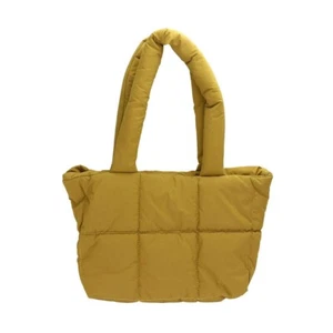 TIGERSTARS STYLISH MUSTARD QUILTED PADDED SHOULDER BAG - Picture 1 of 5
