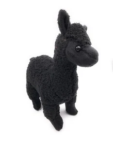 Plush Toy Stuffed Animal Fabric Animal Alpaca Black Standing Pako 20 cm - Picture 1 of 3