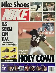 NIKE ORIGINAL NICE SHOES 1990 POSTER W/ 12 PHOTOS JORDAN, MCENROE, BO JACKSON ++ - Picture 1 of 1