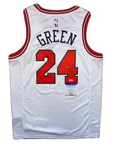Camiseta deportiva blanca autografiada firmada por JAVONTE GREEN de los Chicago Bulls con certificado de autenticidad PSA AM16830 - Imagen 1 de 4