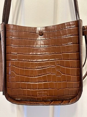 Bolso de Hombro LOEFFLER RANDALL Mackenzie en Cuero Marrón Cocodrilo Repujado Foto 1 de 4