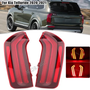 2PCS LED Tail Lights For Kia Telluride 2020 2021 Outer Rear Lamp Assembly LX/S - Picture 1 of 12