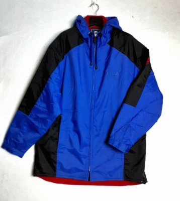 FILA SPORT Parka Men Size XL Blue Black Vintage Hooded Y2K Gorpcore NWOT - Image 1 of 4