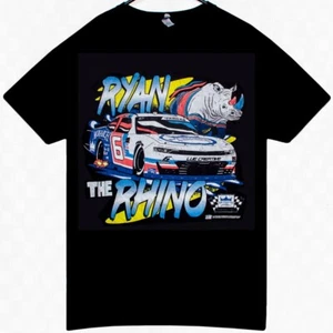 Ryan "The Rhino" Vargas NASCAR Mens T Shirt Size L Next Level Black - Picture 1 of 4