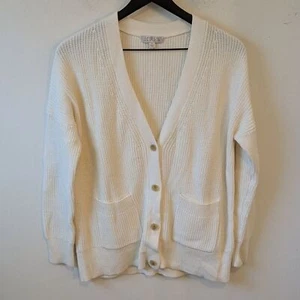 J. Crew 2023 Women's V-Neck Cotton-Blend Cashmere Ribbed Cardigan Sweater XS - Picture 1 of 6