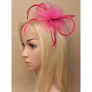 Feather Looped Headband Alice Band Fascinator Ladies Day Wedding Royal Ascot - Picture 1 of 3
