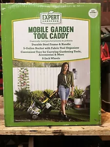 Mobile Garden Tool Caddy Rolling Cart Plastic Buckets 5-Gallon Organizer Durable - Picture 1 of 7