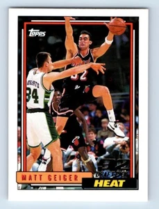 1992-93 Topps Matt Geiger Rookie Miami Heat #322 - Picture 1 of 2