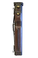 2x4 Cowboy Leather Pool Cue Case 2Butts 4Shafts Pool Cue Stick Case Brown