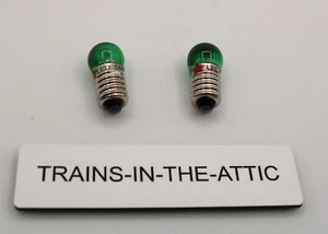 LIONEL 1447 LED GREEN BULB 18 VOLT SCREW BASE BULBS (2) BULBS - Picture 1 of 2