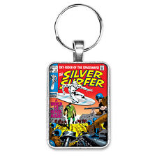 The Silver Surfer #10 Cover Key Ring or Necklace Classic Comic Book Jewelry