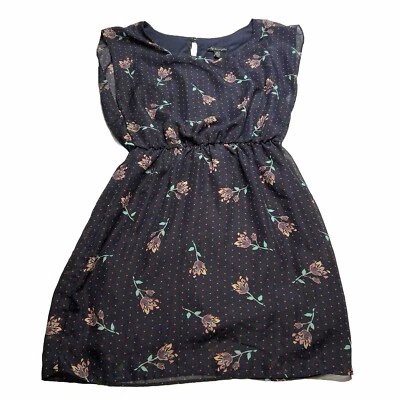 City Triangles Dress Size Medium Polka Dot Floral Sleeveless Lined - Image 1 of 4