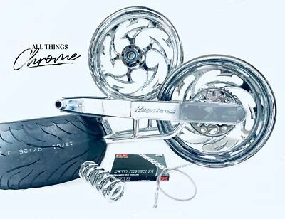 HAYABUSA 300 FAT TIRE KIT ALL CHROME SHREDDER WHEELS 1999-2007 SUZUKI HAYABUSA Foto 1 de 4