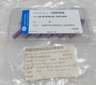 Graphic Controls 10557636 Purple Marking Pens 82-39-0306-06 PUR MKR (Pack of 6) - Image 1 of 4