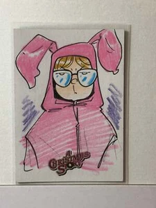 2024 Cryptozoic A Christmas Story Sketch Card Ralphie Derainged Easter Bunny - Imagen 1 de 2