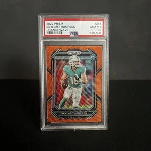 Skylar Thompson Rookie RC 1/60 PSA 10 2022 Prizm Orange Wave #354 Miami Dolphins - Picture 1 of 2