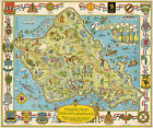 Military Cartograph of the Island of Oahu Hawaii Armed Forces Units Wall Poster