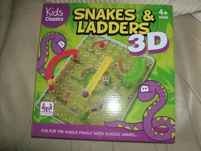 Kids Classics  3D Snakes & Ladders Board Game - Image 1 of 2