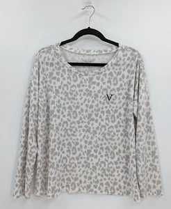 Victoria’s Secret Sleepshirt Mujer’s M Gris Estampado Animal Manga Larga Talla Grande - Imagen 1 de 4