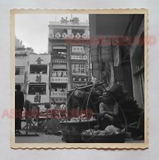 1940s Lady Women Street Market Fruit Vegetable Food Hong Kong Photo 香港旧照片 30325