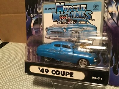 49 mercury COUPE blue MUSCLE MACHINE funline STREET ROD 1:64 BLOWER - Image 1 of 4