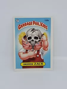 Vintage 1986 GPK GARBAGE PAIL KIDS SERIES 4 #132b "UNZIPPED ZACK" - Picture 1 of 9