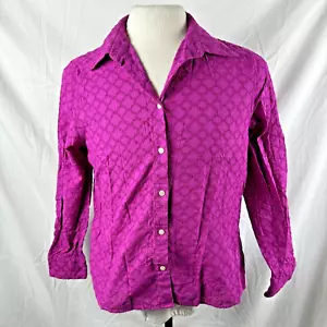 Blusa para mujer Talbots Pequeños Rosa Recorte Botones Algodón Prenda para el torso LP Grande - Imagen 1 de 10