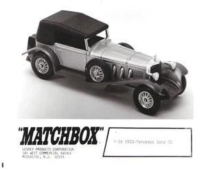 Matchbox / Lesney b & W press release picture "Y-16 Mercedes Benz SS" - Picture 1 of 1