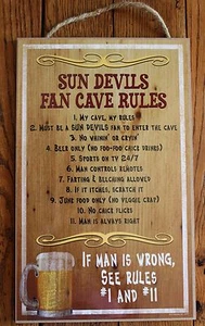 Sun Devils Arizona Sign University Dorm Rules College Picture NCAA Football - Picture 1 of 1