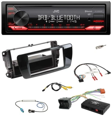 JVC Bluetooth USB DAB Lenkrad Autoradio für Seat Ibiza 2008-2015 klavierlack - Bild 1 von 4