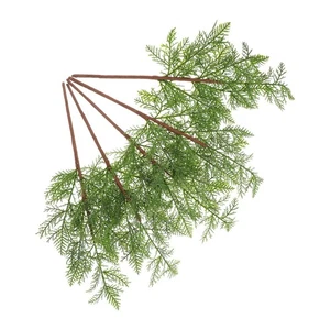  Decoración de hojas de ciprés de pino de rama corta realistas de 5 piezas - Imagen 1 de 12