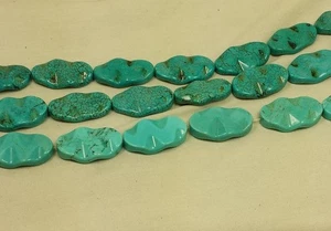 16"  chalk Turquoise beads/20mm x 35mmx 7mm(t761a-w3.5) - Picture 1 of 1