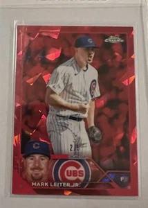 2023 Topps Chrome Update Sapphire Mark Leiter Jr. Refractor RED #/5 NYY - Picture 1 of 8