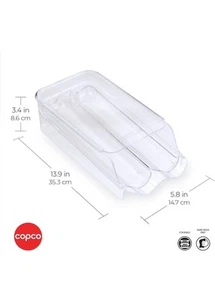 Copco Roll Down Egg Bin with Lid - Space-Saving, Organizer for Refrigerators - Picture 1 of 4