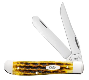 Case xx Knives Mini Trapper Heritage Honeycomb Bone 32271 Pocket Knife Stainless - Picture 1 of 3