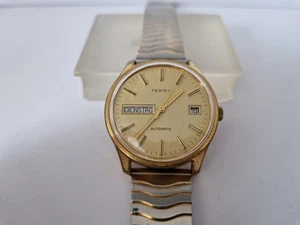 TERRY Uhr Automatik - Day-Date - Uhrwerk Durowe 7525/2 (INT) - vergoldetes Gehäuse. - Bild 1 von 12