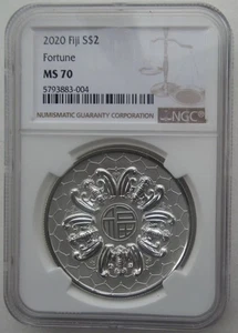 NGC MS70 Fiji 2020 Auspicious Matter Five Blessings Fortune Silver Coin 1oz - Picture 1 of 5