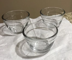Pampered Chef Clear Glass Measuring Cups/Prep Bowls- 3/4 Cup 175 mL Set of 3 - Picture 1 of 5