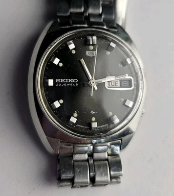 1968 Seiko Automatic 23 Jewel 5126-7000 Watch Dark Gray Dial Orig. Band *READ* - image 1 of 4