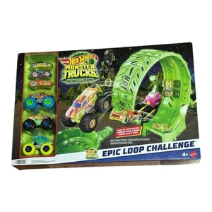 NIB Sealed Hot Wheels Monster Trucks Epic Loop Challenge GITD Glow in the Dark - Bild 1 von 4