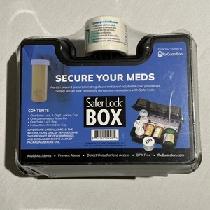 Cassaforte Safer Lock Box Proteggi i tuoi farmaci 4 cifre combinazione tappo di blocco nuovo - Foto 1 di 9