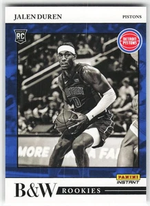 2022-23 Panini Instant Black & White Rookies Jalen Duren RC #BW-13 /998 Detroit - Picture 1 of 2